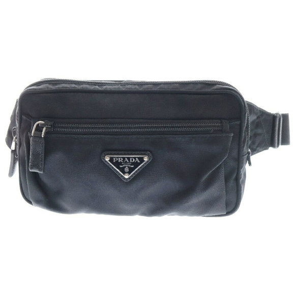 Prada Waist Shoulder Bag Bag Triangle Black - Picture 1 of 6